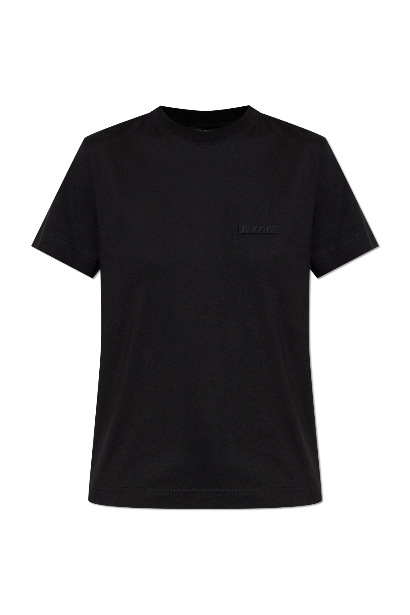 Jacquemus logo-patch Cotton T-shirt | Black | FARFETCH GE
